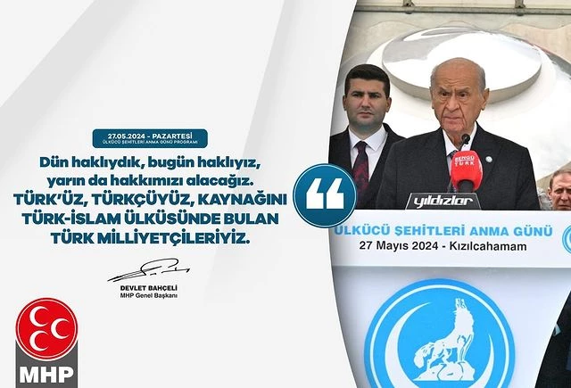 MHP Genel Başkanı Devlet Bahçeli, Türk Milliyetçiliği ve Türk-İslam Ülküleri Arasındaki Bağı Vurguladı