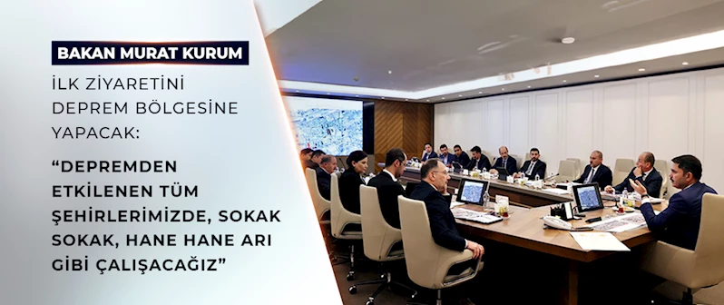Çevre Bakanı Murat Kurum, Deprem Bölgesinde İncelemelerde Bulunacak